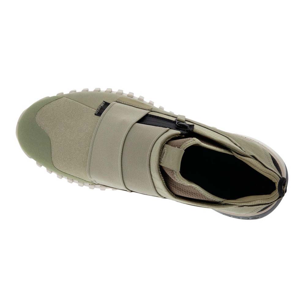 Men's Ecco Zipflex Slip-on Sneakers Olive | Canada 676DFM